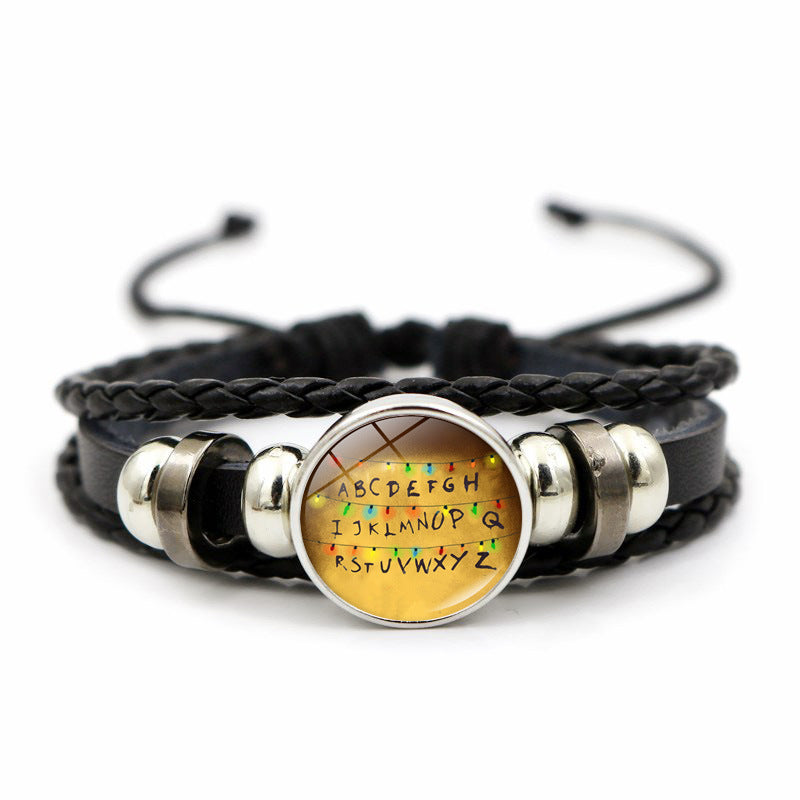 TV Gemstone Leather Bracelet