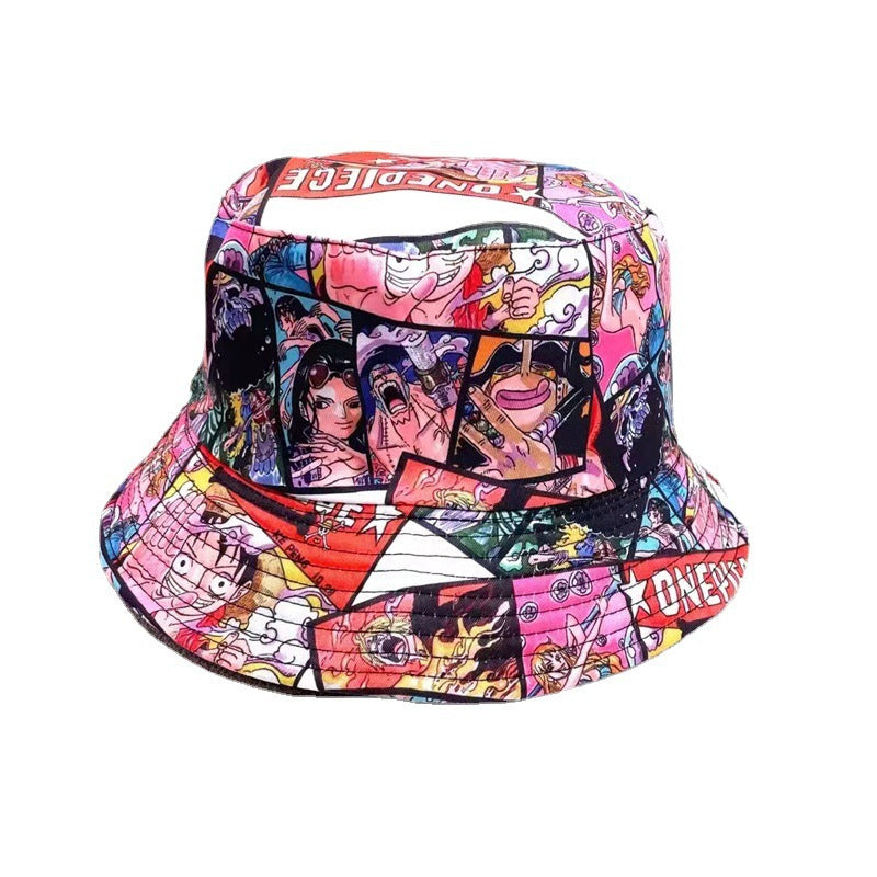 Casual Anime Printed Bucket Hat