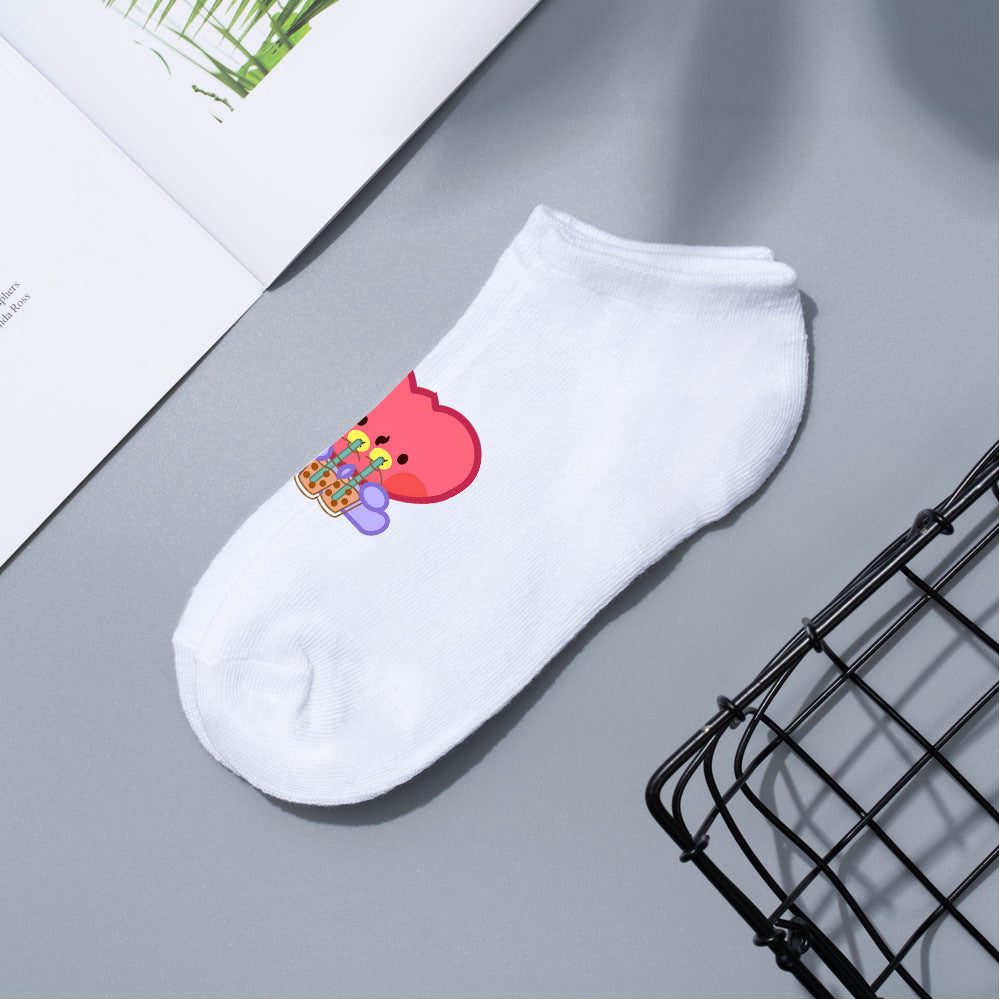 Cute Bts Multi-color Short Boat Socks