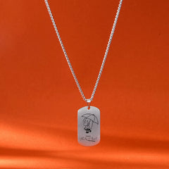 Bocchi Tag Pendant Titanium Steel Necklace