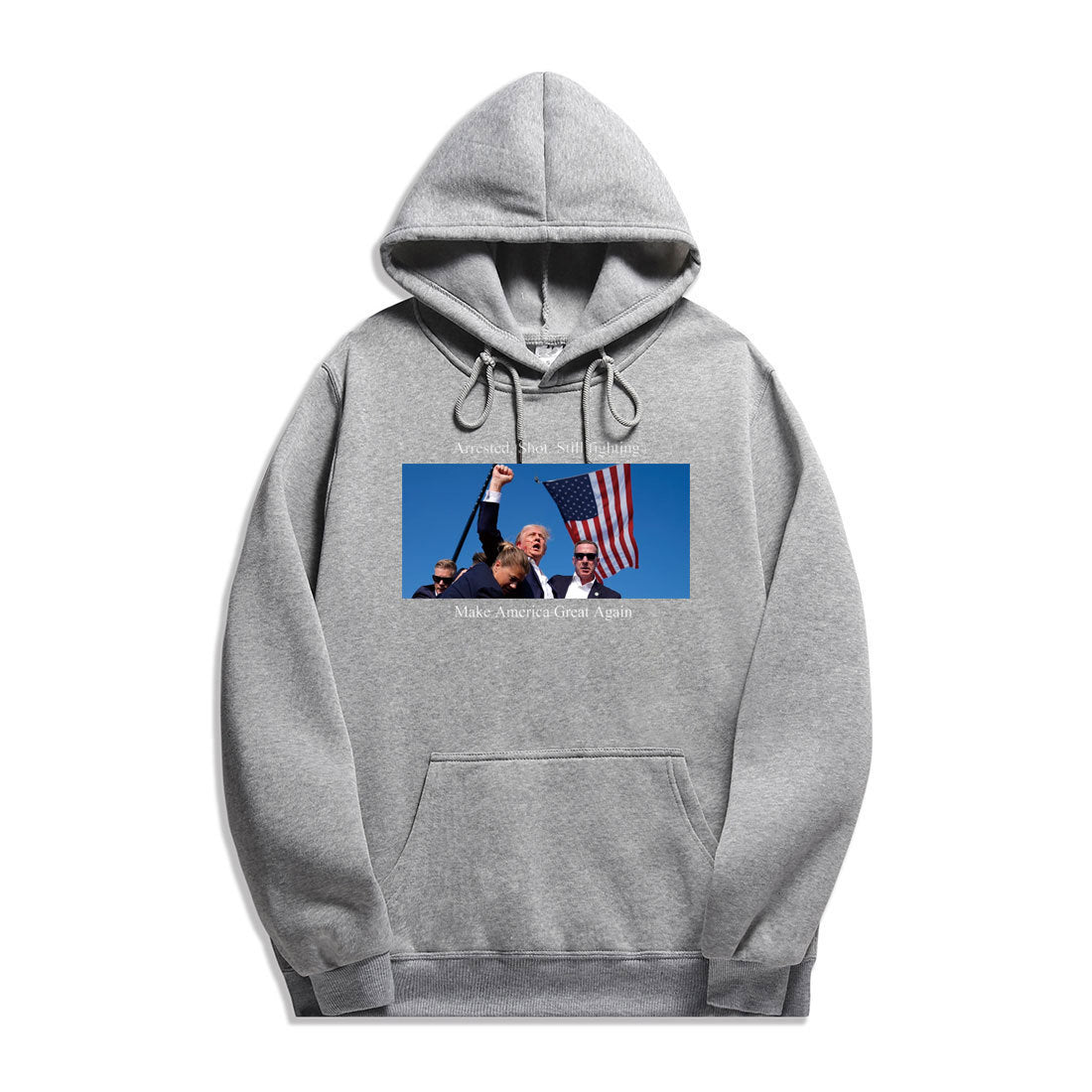 Casual Unisex Trump Printed Loose Hoodie