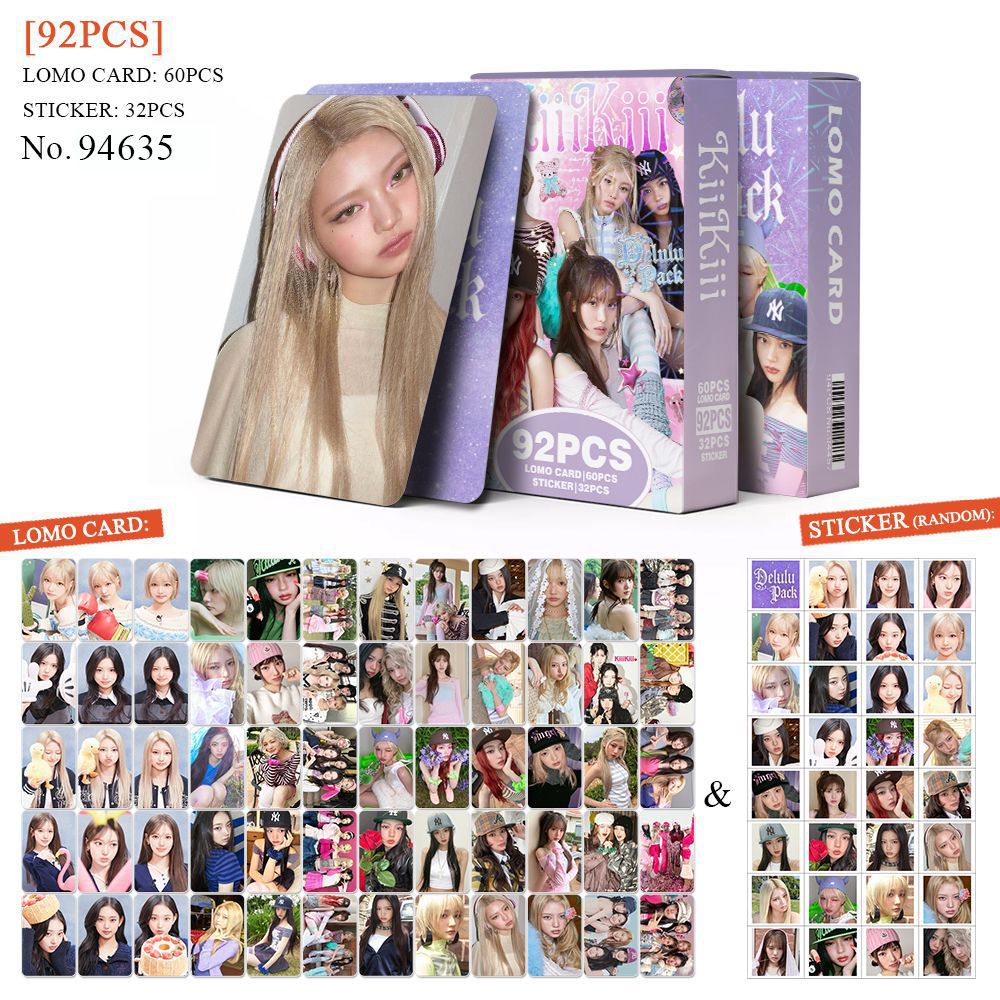 92PCS KiiiKiii Delulu Pack Photocard Sticker