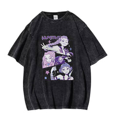 K-POP RUMI Printed Cotton Washed T-shirt