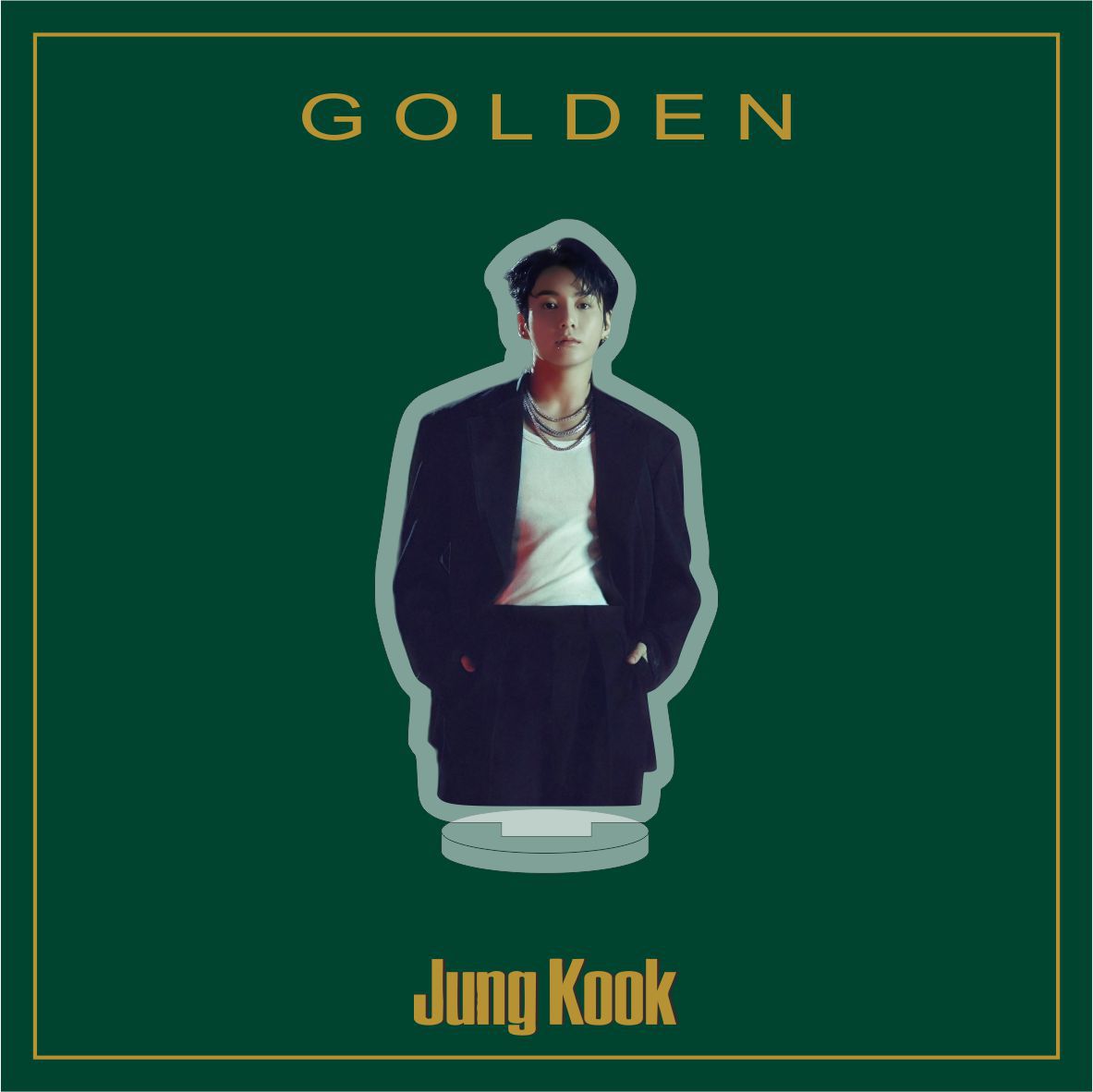 JK Golden Album Standing Tabletop Ornament