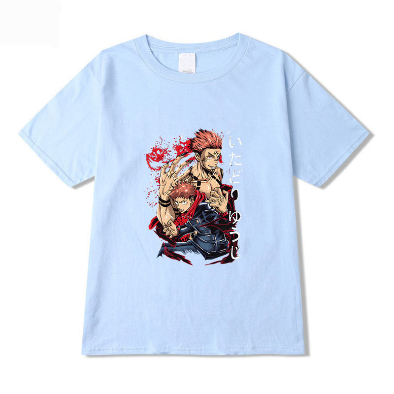 Unisex Anime Graphic Leisure Sports Cotton T-shirt