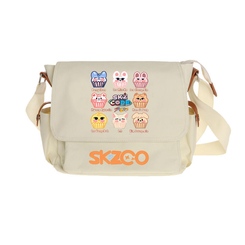 SKZ Pattern Shoulder Messenger Bag