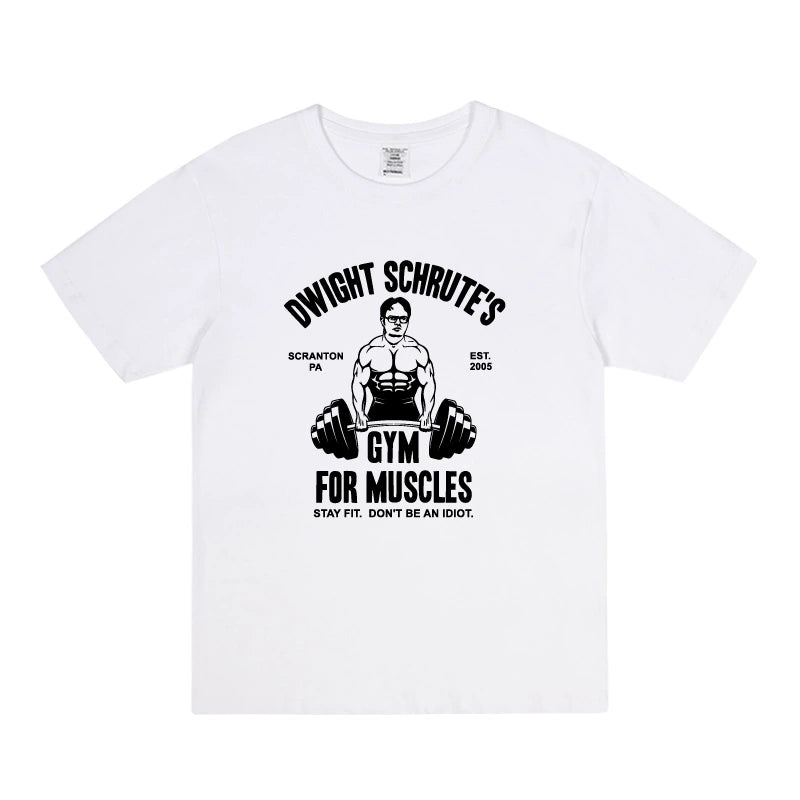 Dwight Schrute Gym Printed Short Sleeve T-Shirt