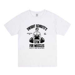 Dwight Schrute Gym Printed Short Sleeve T-Shirt