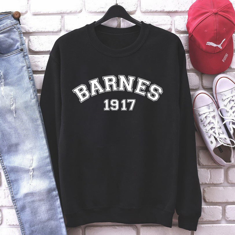 Casual Barnes 1917 Print Round Neck Sweatshirt