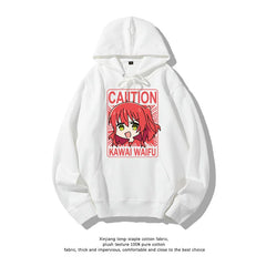 Casual Anime Bocchi Print Loose Hoodie