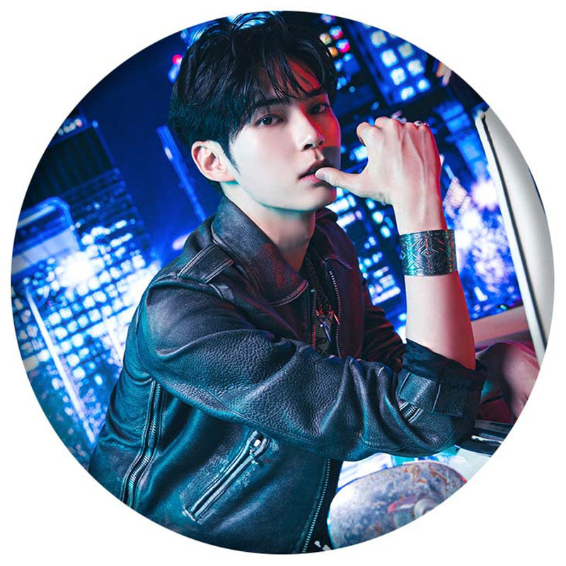 KPOP You Had Me At HELLO Badge Mirror Keychain