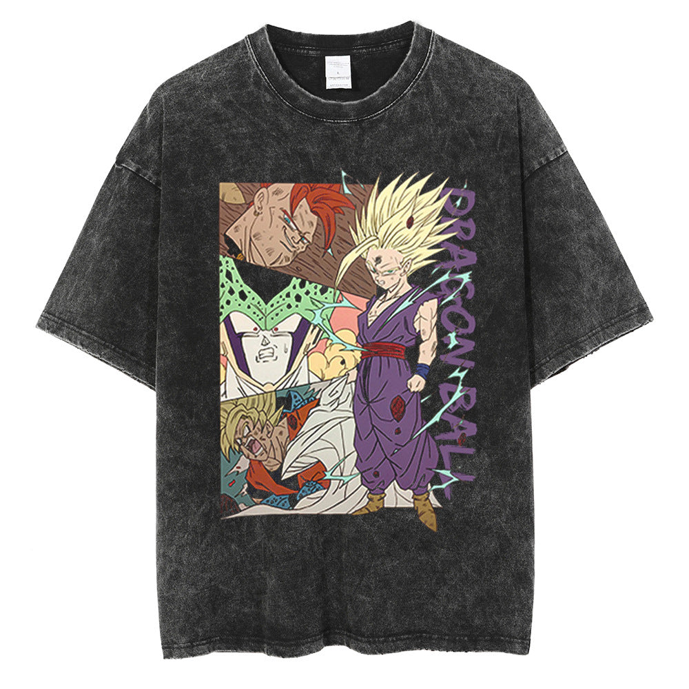 Casual Vintage Anime Cotton Loose T-shirt