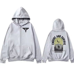 Unisex Game Logo Print Zipper Hoodie