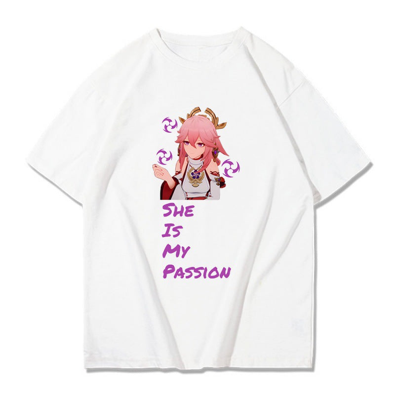 Unisex Game Graphic Cosplay Loose T-shirt