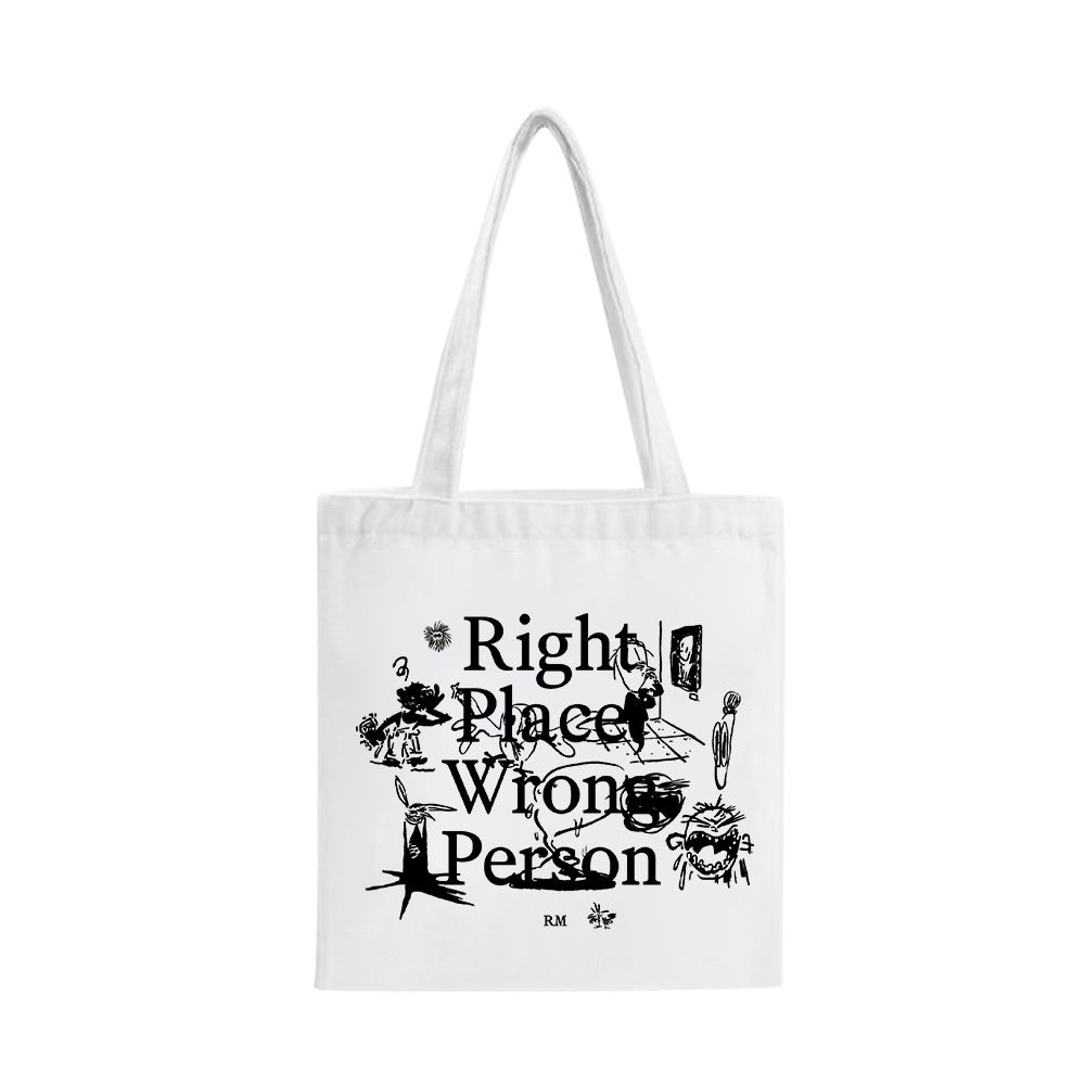 RM KPOP Logo Canvas Shoulder Bag
