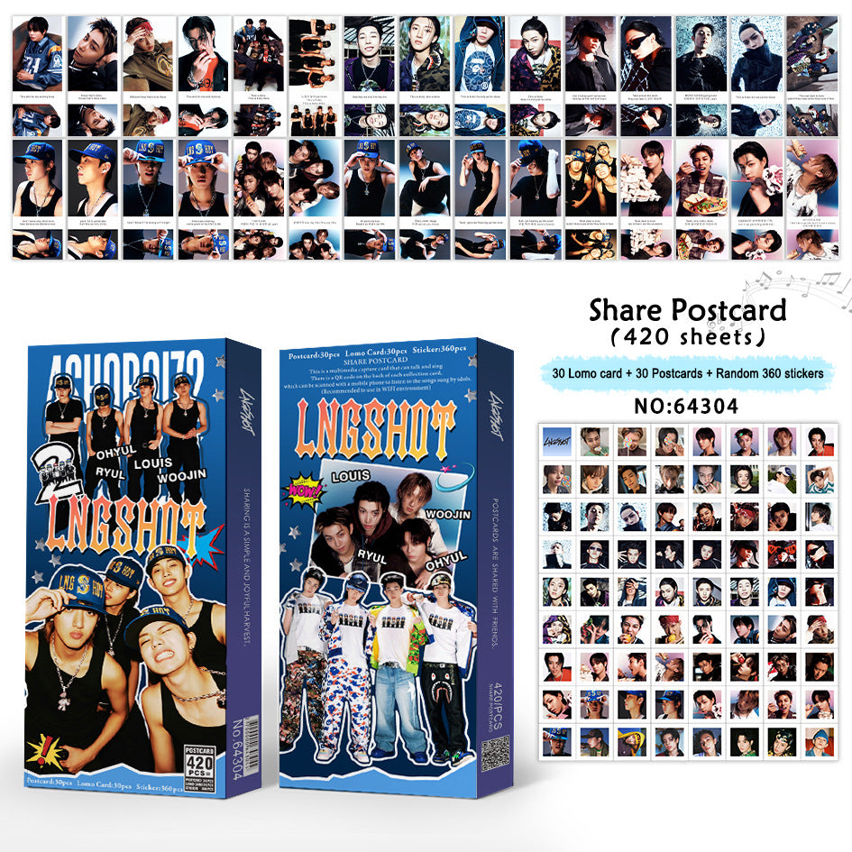 LNGSHOT 4SHOBOIZ Vol. 2 Postcards Sticker Gift
