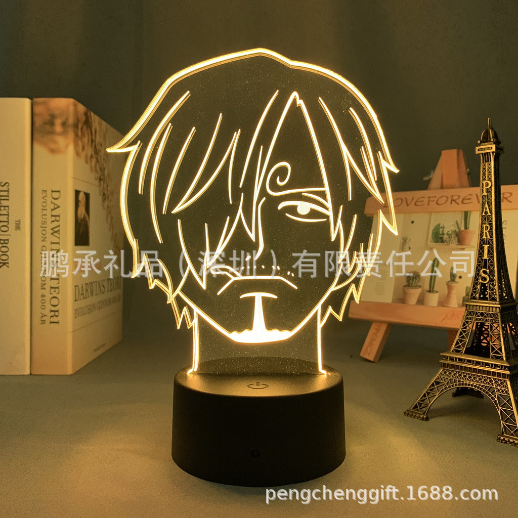 Colorful Luffy 3D Night Light