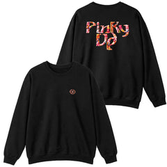 Pinky Up Letter Printed Hoodie Top
