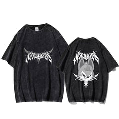 Vintage KPOP ATE Cartoon Evil Doll Washed T-Shirt