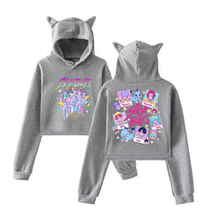 Women's HUNTRIX Cat Ears Crop Hoodie