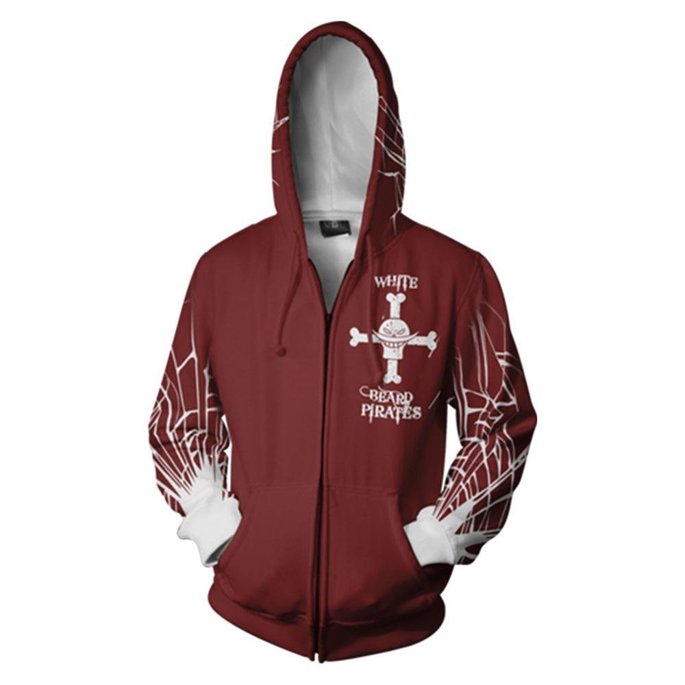 Unisex Pirate King Digital Printed Cos Zipper Hoodie