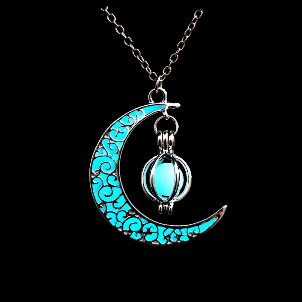 Luminous Moon Pendant Necklace