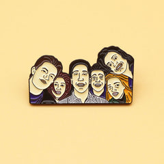 Friends Cartoon Brooch Badge