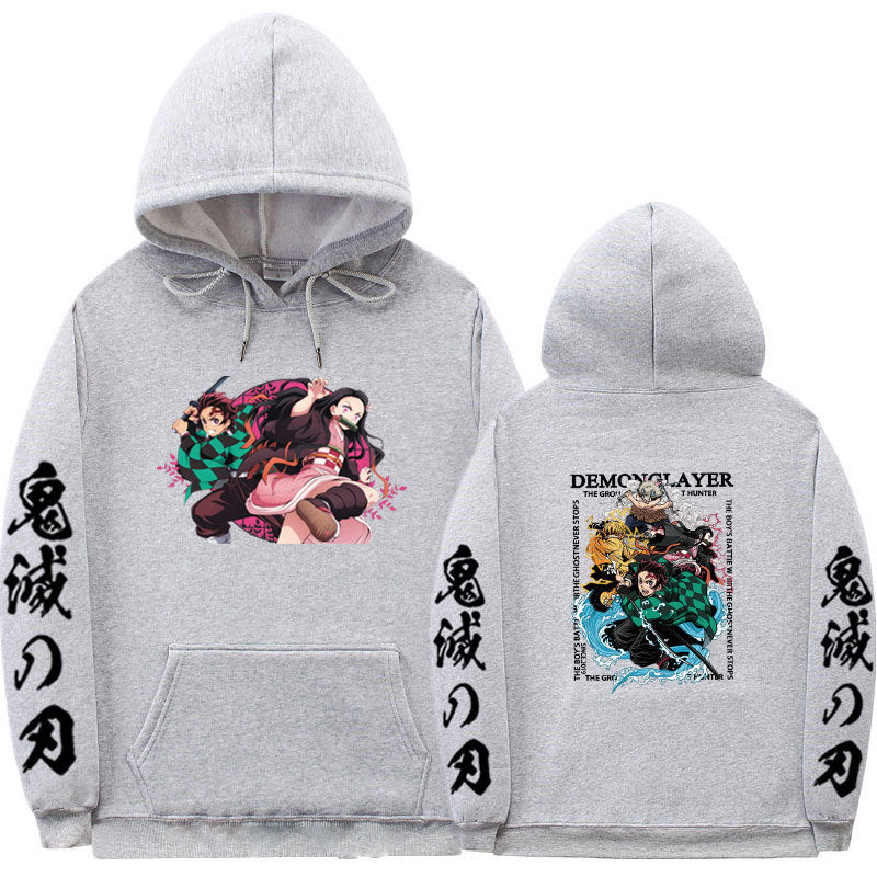 Unisex Anime Print Casual Sports Loose Hoodie