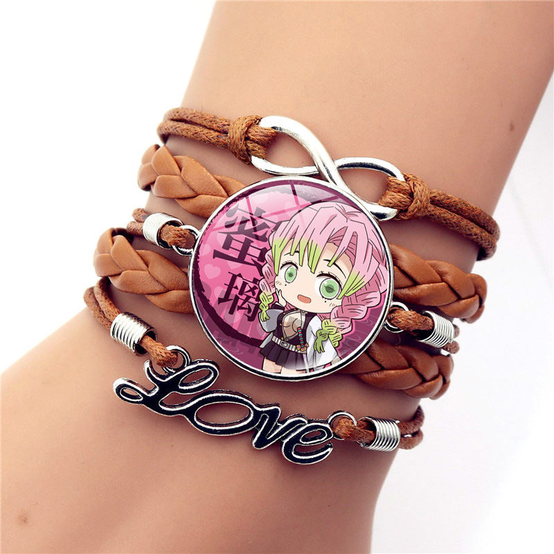 Casual Anime Brown Braided Rope Bracelet