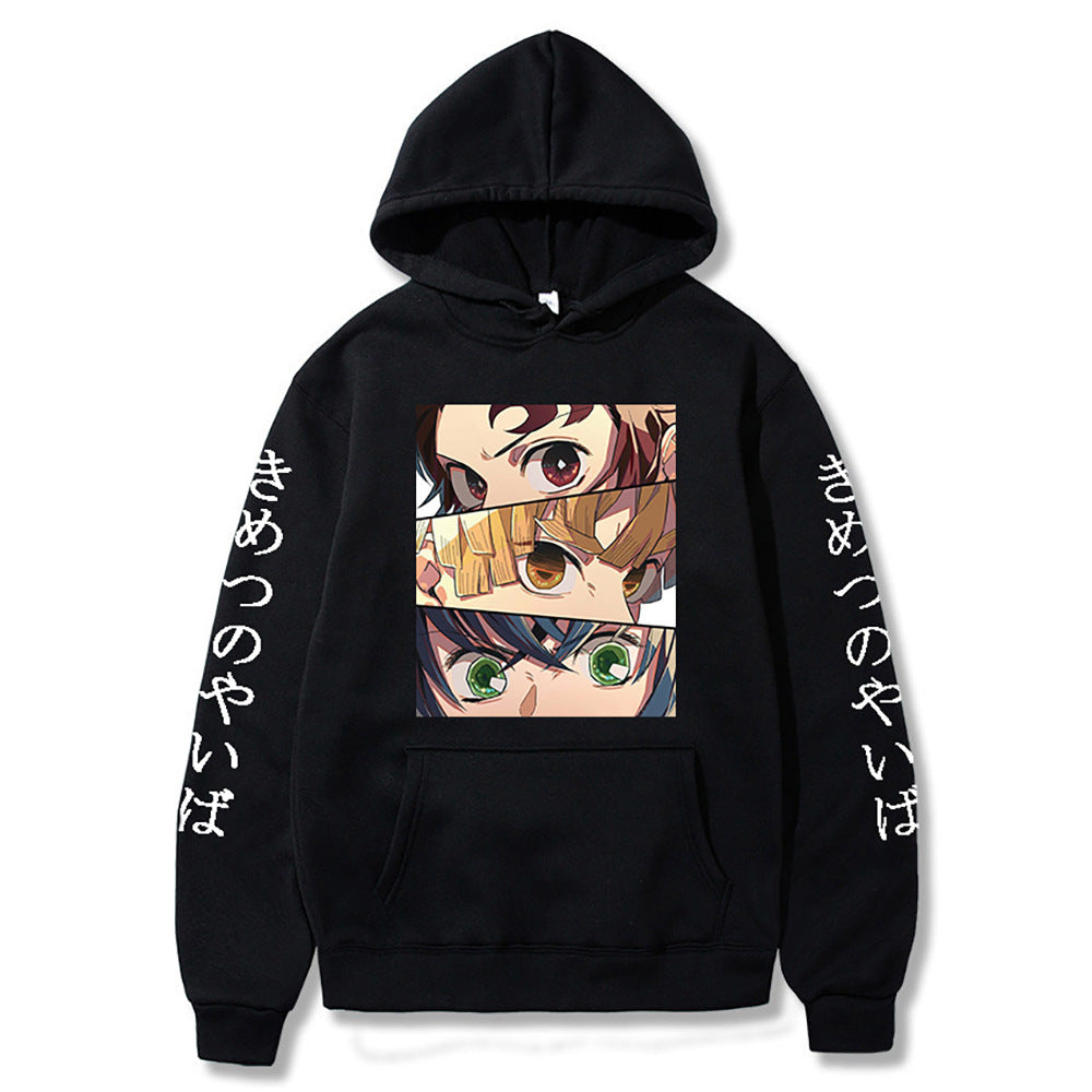 Unisex Anime Printed Pullover Loose Hoodie