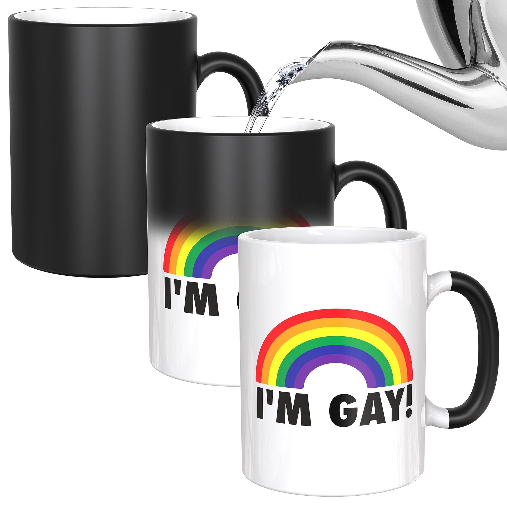 I'm Gay Rainbow Heat Change Funny Rude Mug