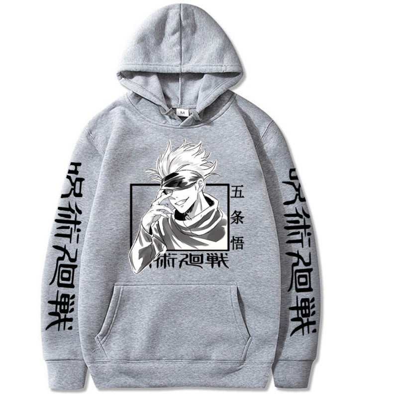 Men's Gojo Anime Print Casual Hoodie