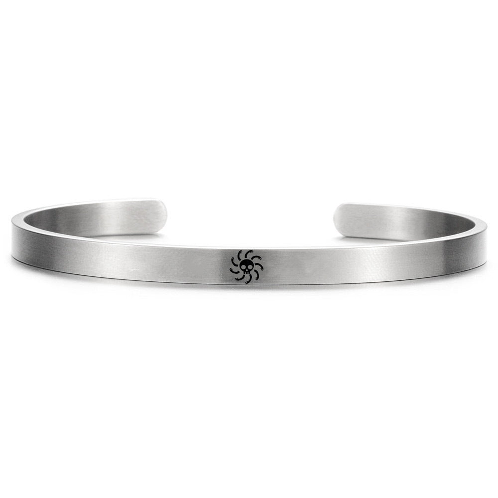 Stainless Steel Luffy Logo Laser Bracelet