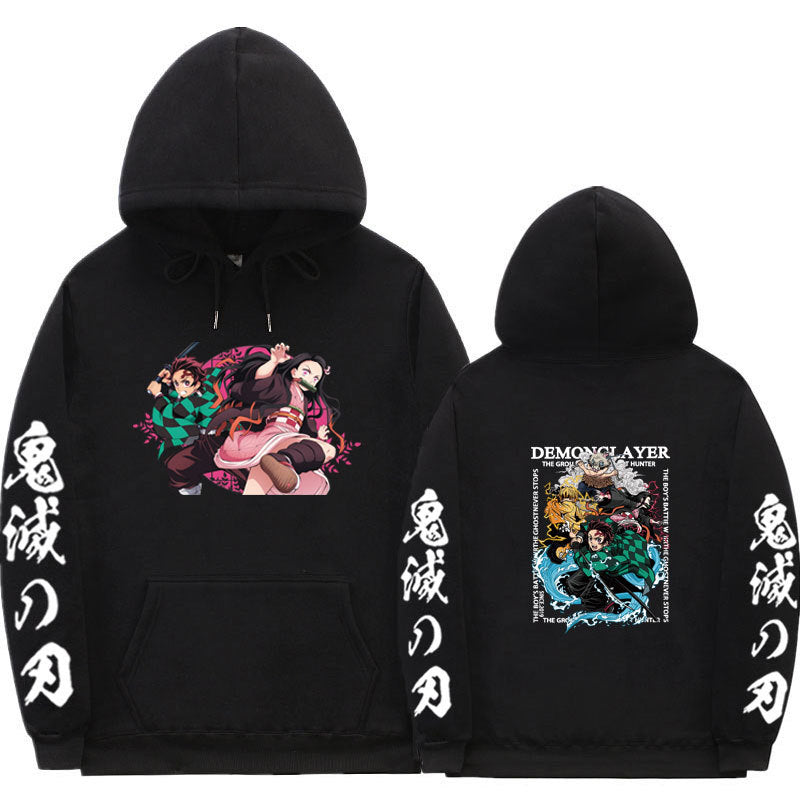 Unisex Anime Print Casual Sports Loose Hoodie