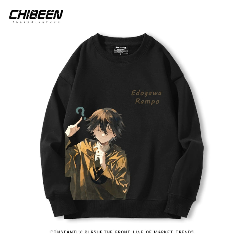 Unisex Anime Round Neck Cotton Sweatshirt
