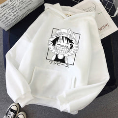 Unisex Luffy Graphic Print Casual Hoodie