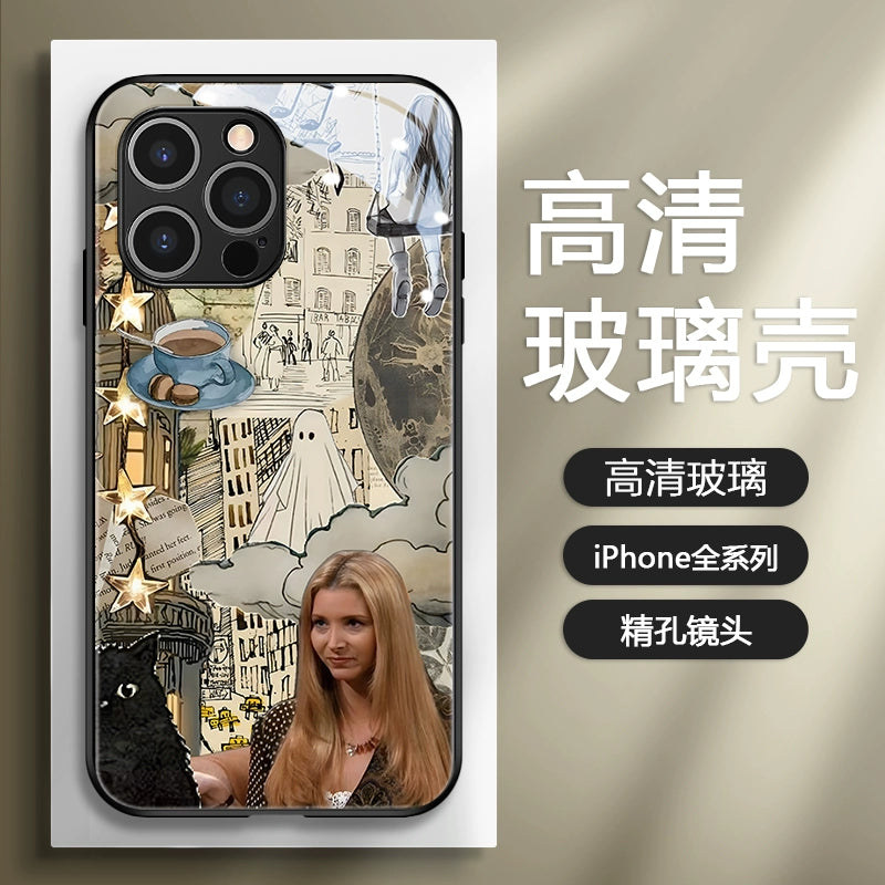 Creative Friends Glass IPhone Case