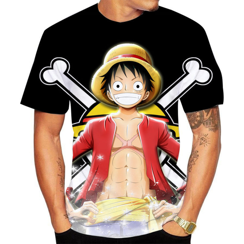 Unisex Anime 3d Printed Short Sleeve T-shirt