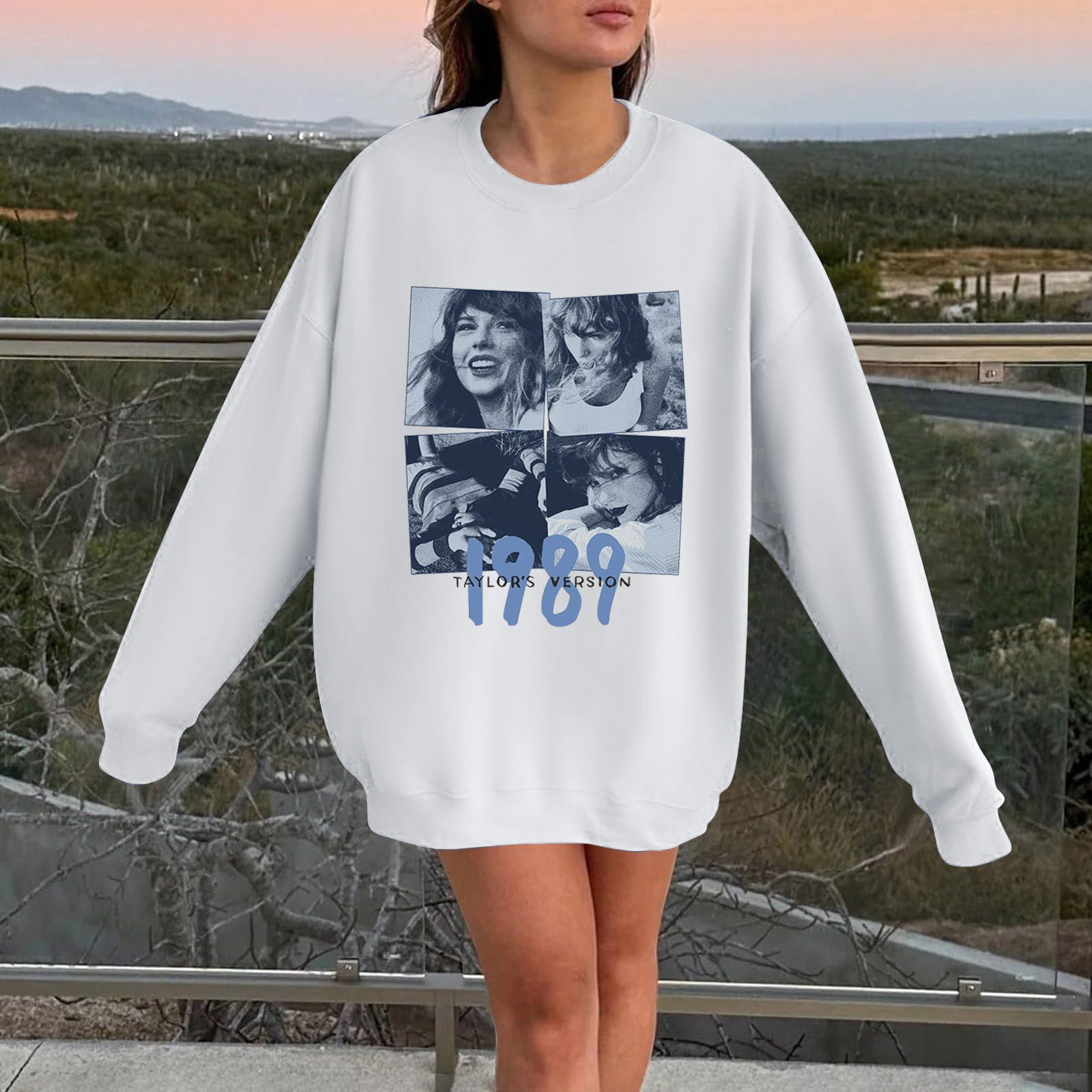 Casual TAYLOR Long Sleeve Loose Crew Neck Sweatshirt