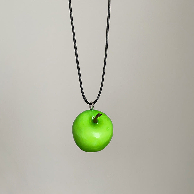 Unique Apple Pendant Necklace