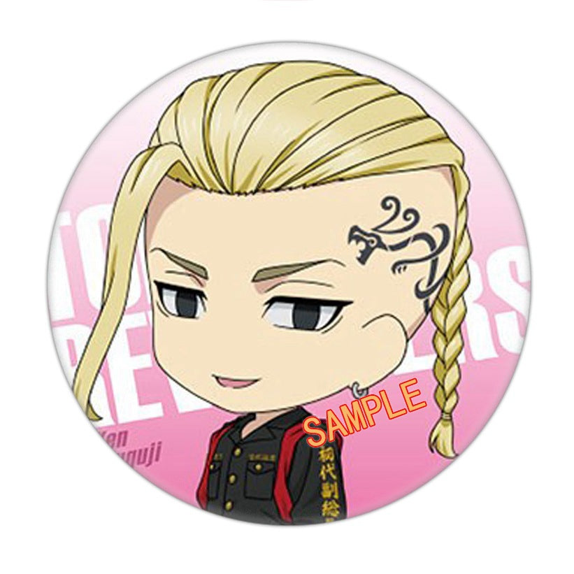 Cute Anime Round Badge