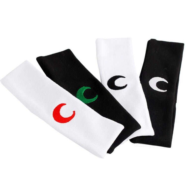 Kpop Style Moon Embroidered Sports Sweat-absorbing Headband