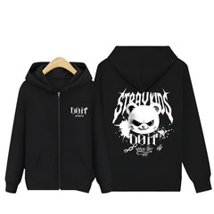 SKZ Evil Cartoon DO IT Logo Zip-Up Hoodie