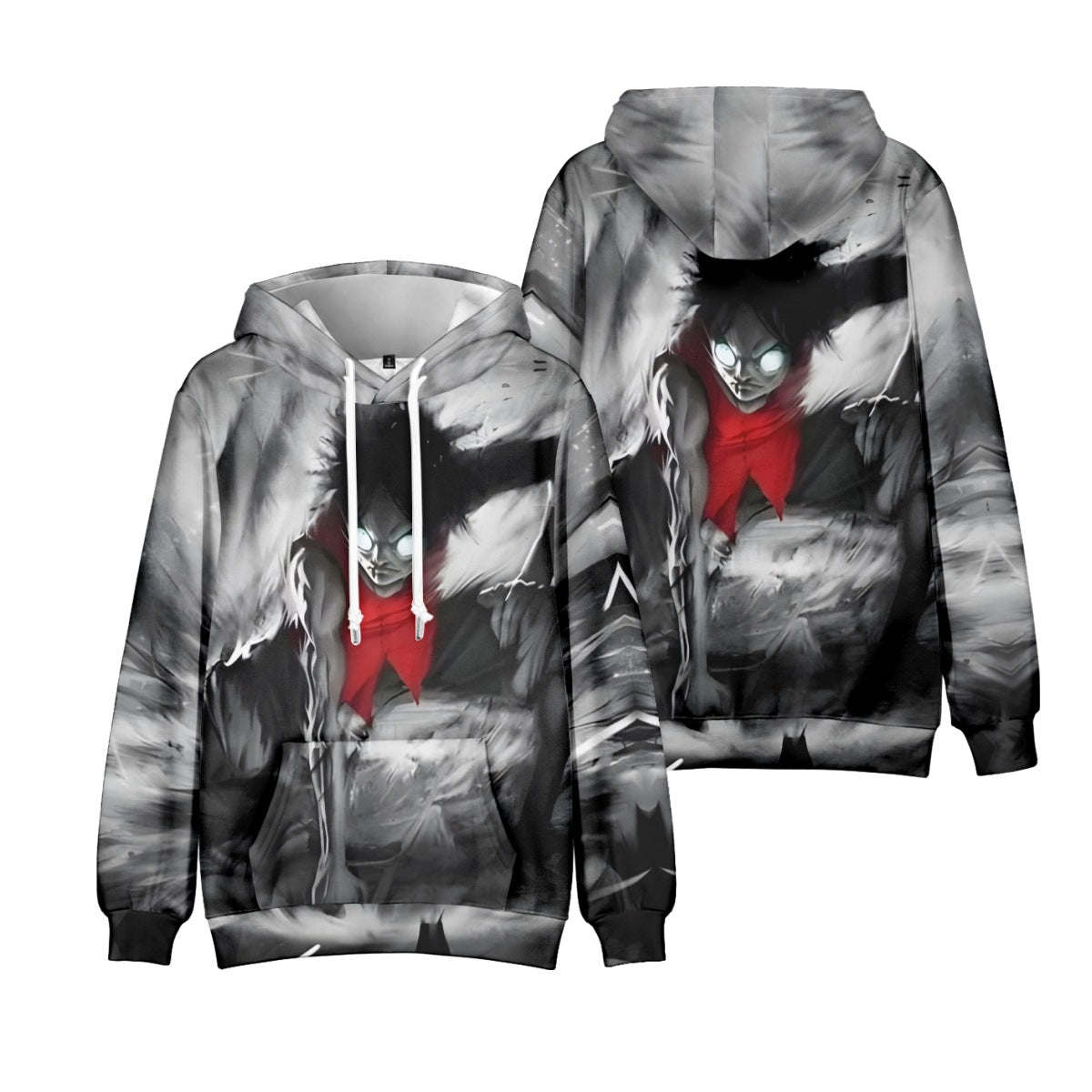 Trendy Anime 3d Print Loose Hoodie