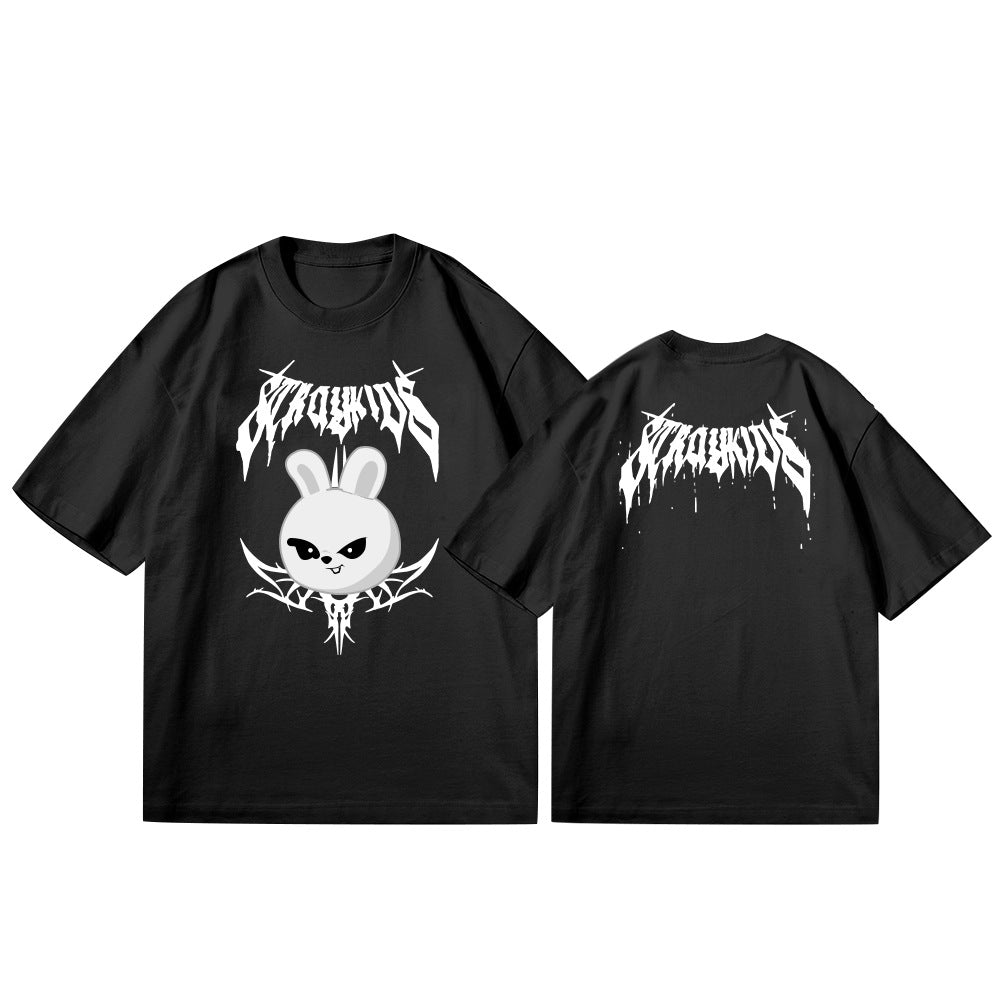 Trendy Kpop Cartoon Printed T-shirt