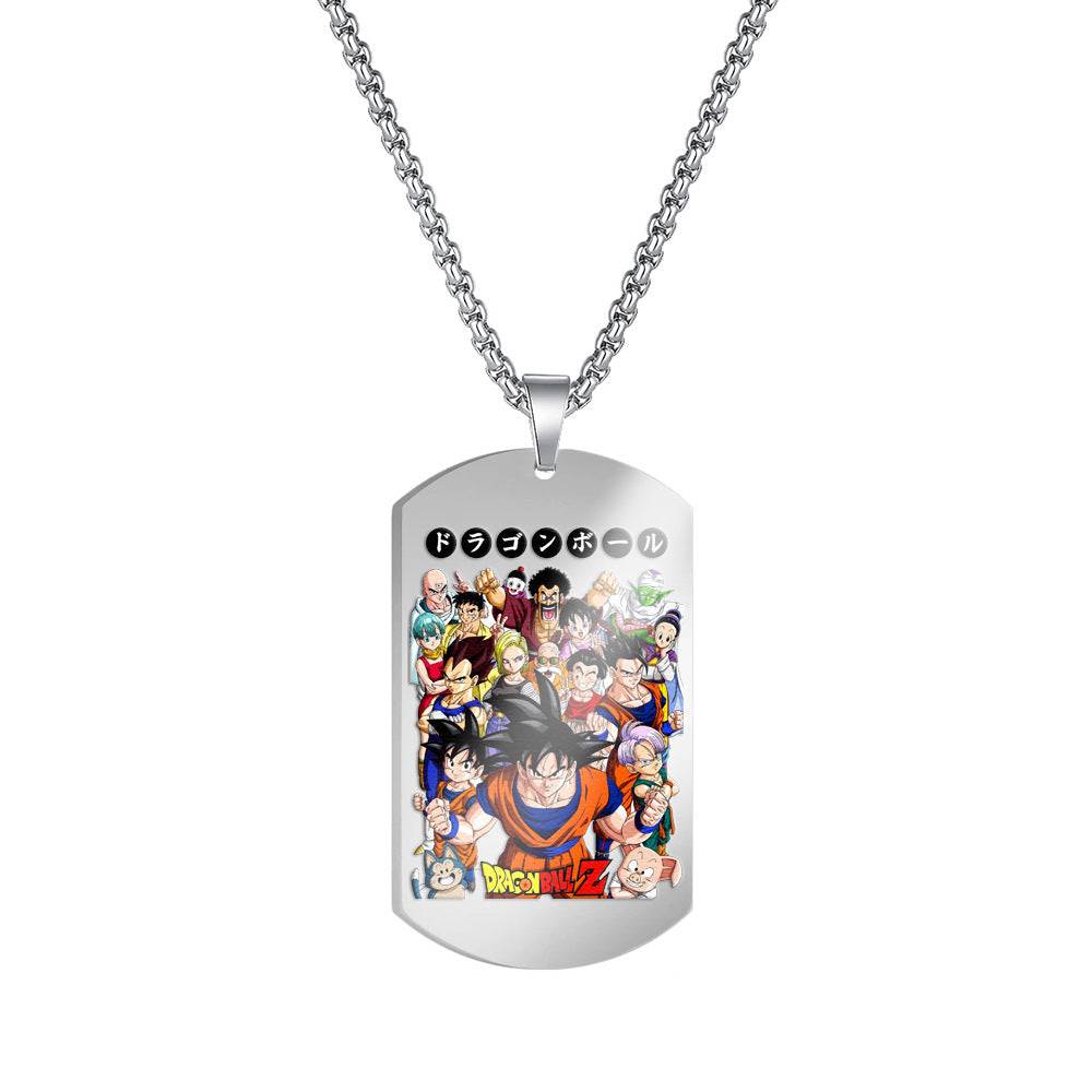 Super Saiyan Stainless Steel Dog Tag Necklace