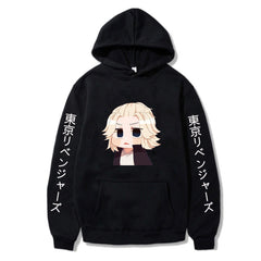 Unisex Cartoon Anime Pattern Pullover Loose Hoodie