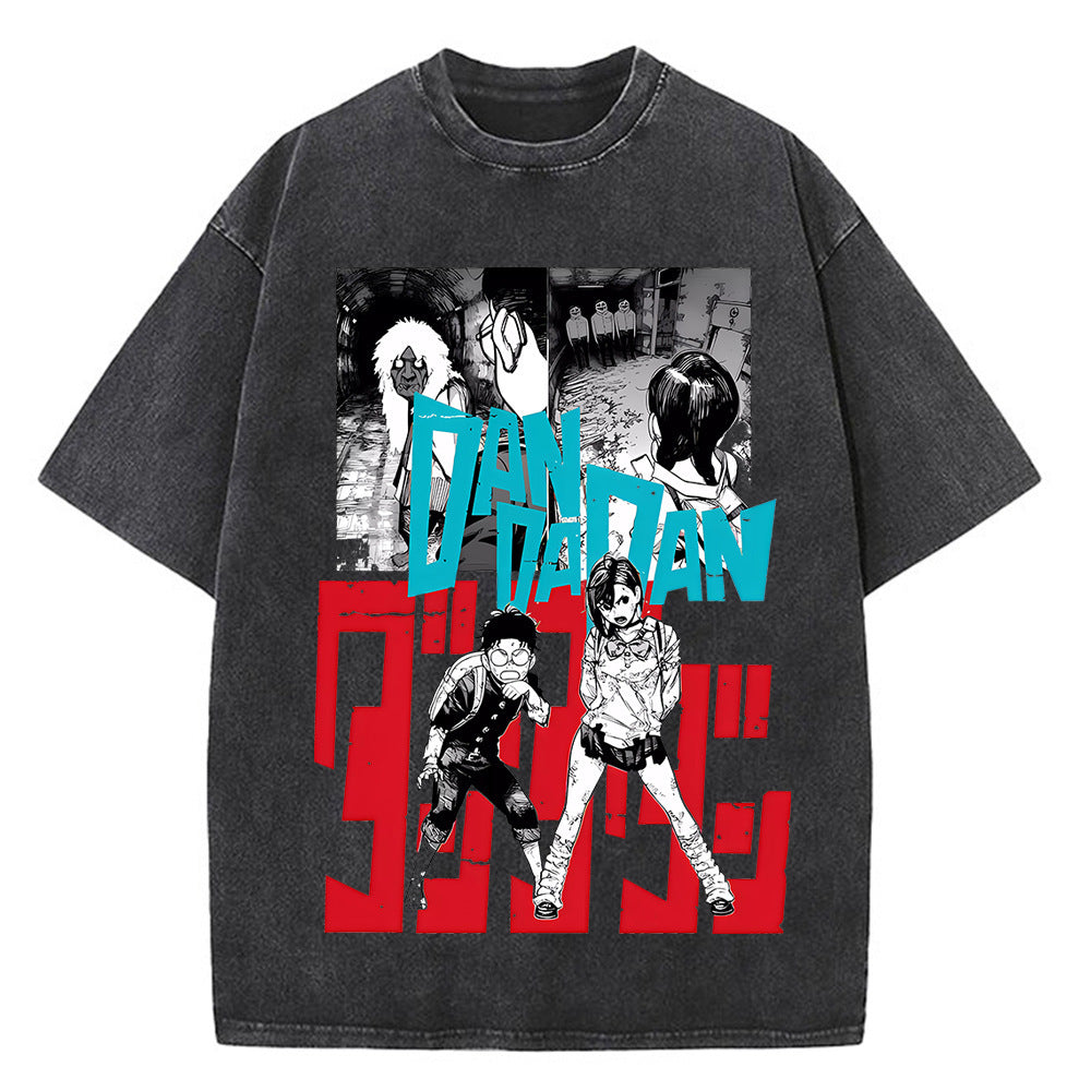 Vintage Men's Anime Dandadan Loose T-shirt