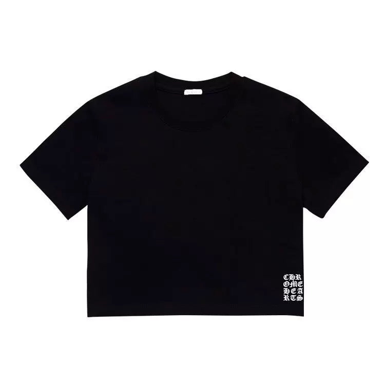 Rose Same Style Letter Print Crop Top