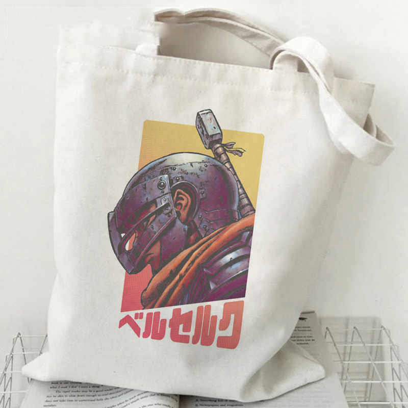 Anime Printed Canvas Shoulder Bag